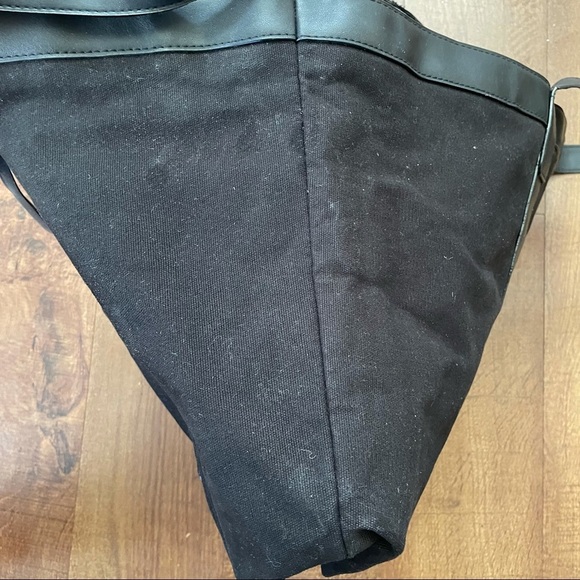 Victoria’s Secret open top cloth & faux leather tote beach travel bag - Picture 4 of 8